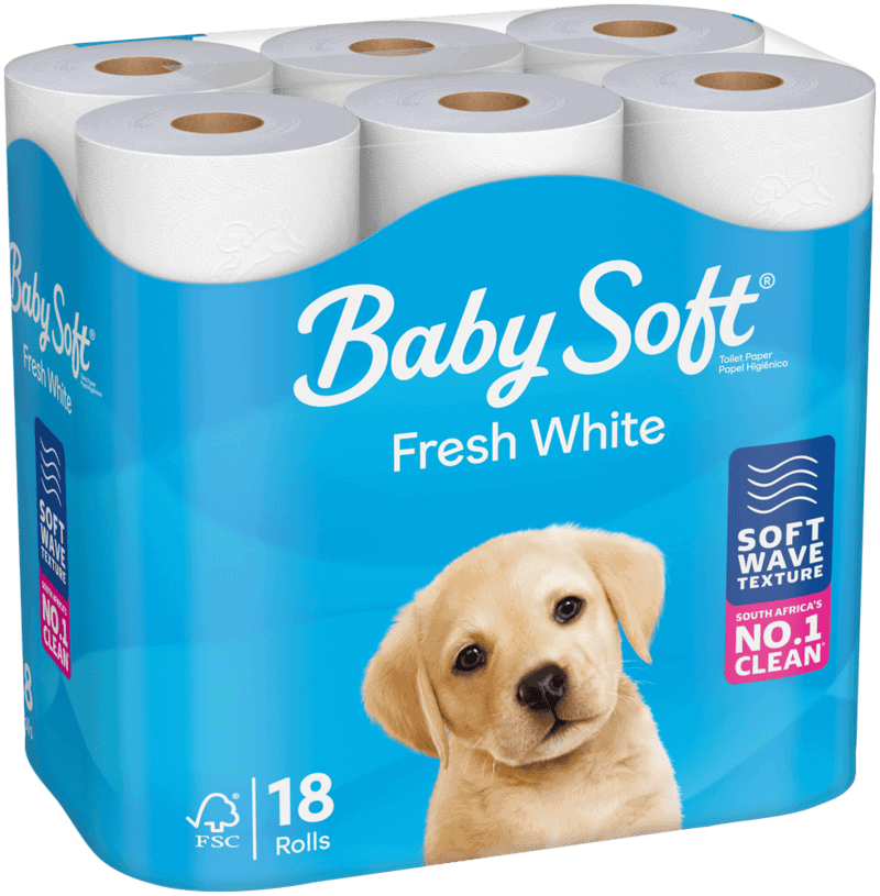Baby Soft 2 Ply Fresh White Toilet Paper Rolls 18pk