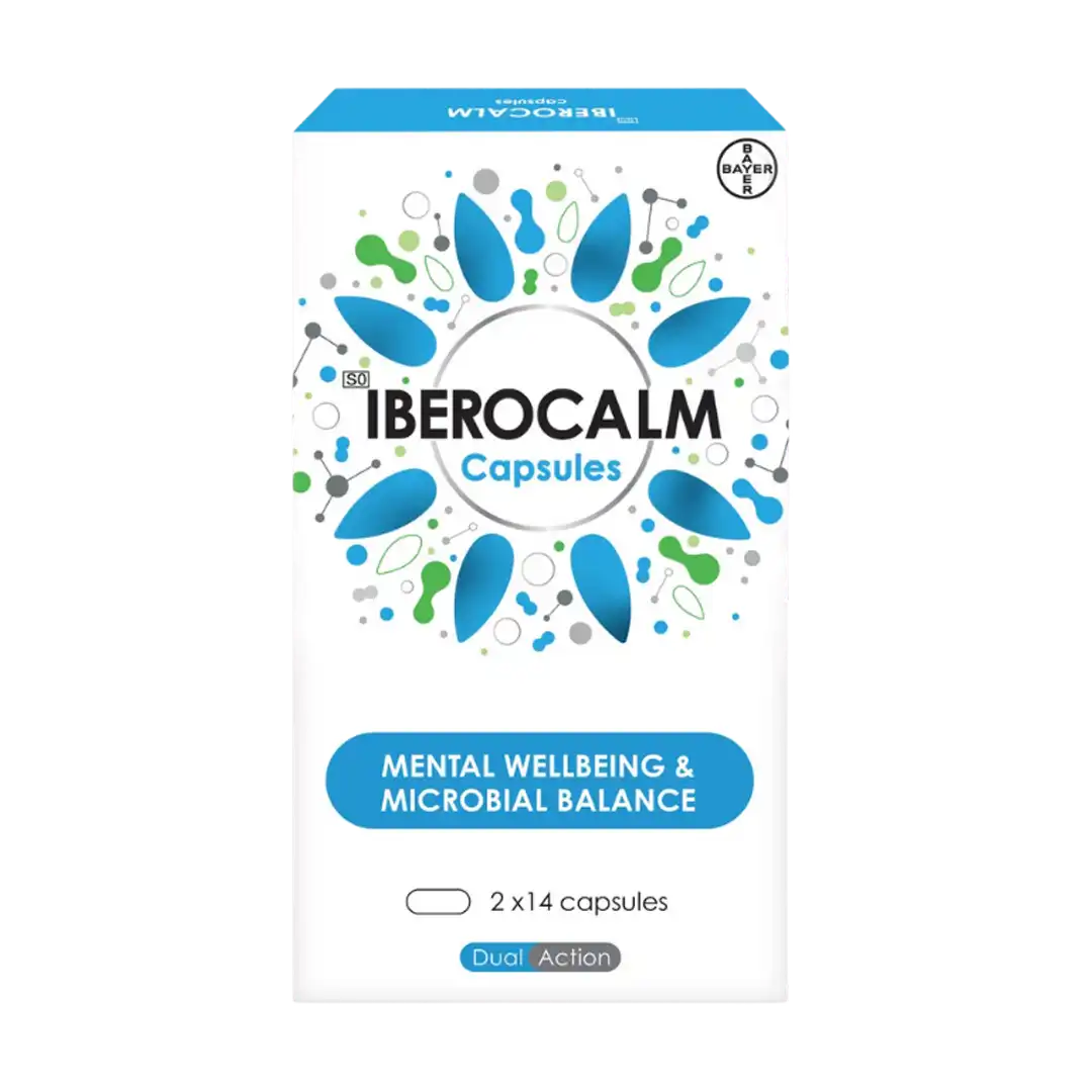 Front of Iberocalm Capsules 2x14 box