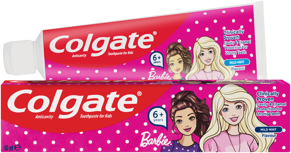 Colgate Kids Mild Mint Flavour Barbie Anticavity Toothpaste 50ml