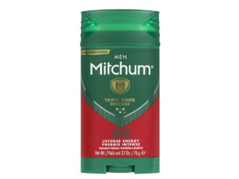 Front of Mitchum Men Solid Intense Energy antiperspirant deodorant 76 g stick