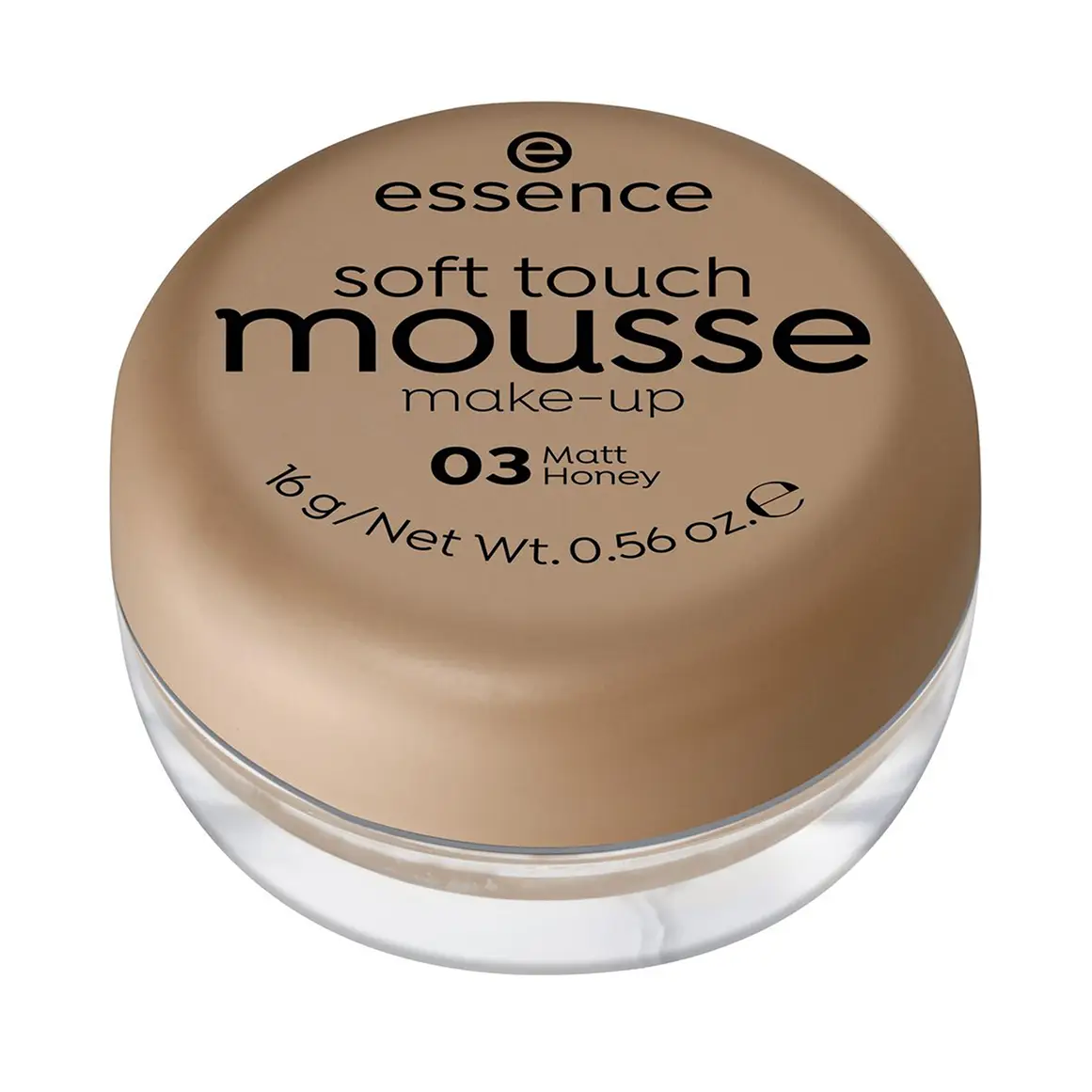 Front of essence Soft Touch Mousse Make-up 03 Matt Honey 16g jar