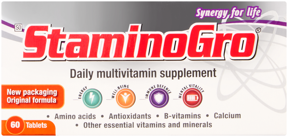 Staminogro Daily Multivitamin Supplement Tablets 60pk