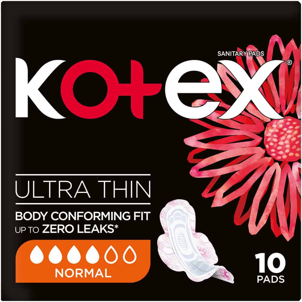 Kotex Normal Ultra Thin Sanitary Pads with Wings 10pk