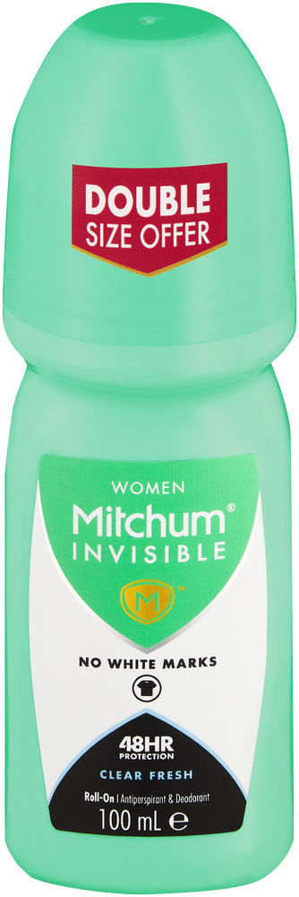 Mitchum Women Clear Fresh Invisible Antiperspirant & Deodorant Roll-On 100ml
