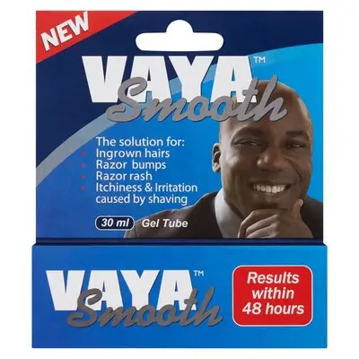 Front of Vaya Smooth Men 30ml Gel Tube box