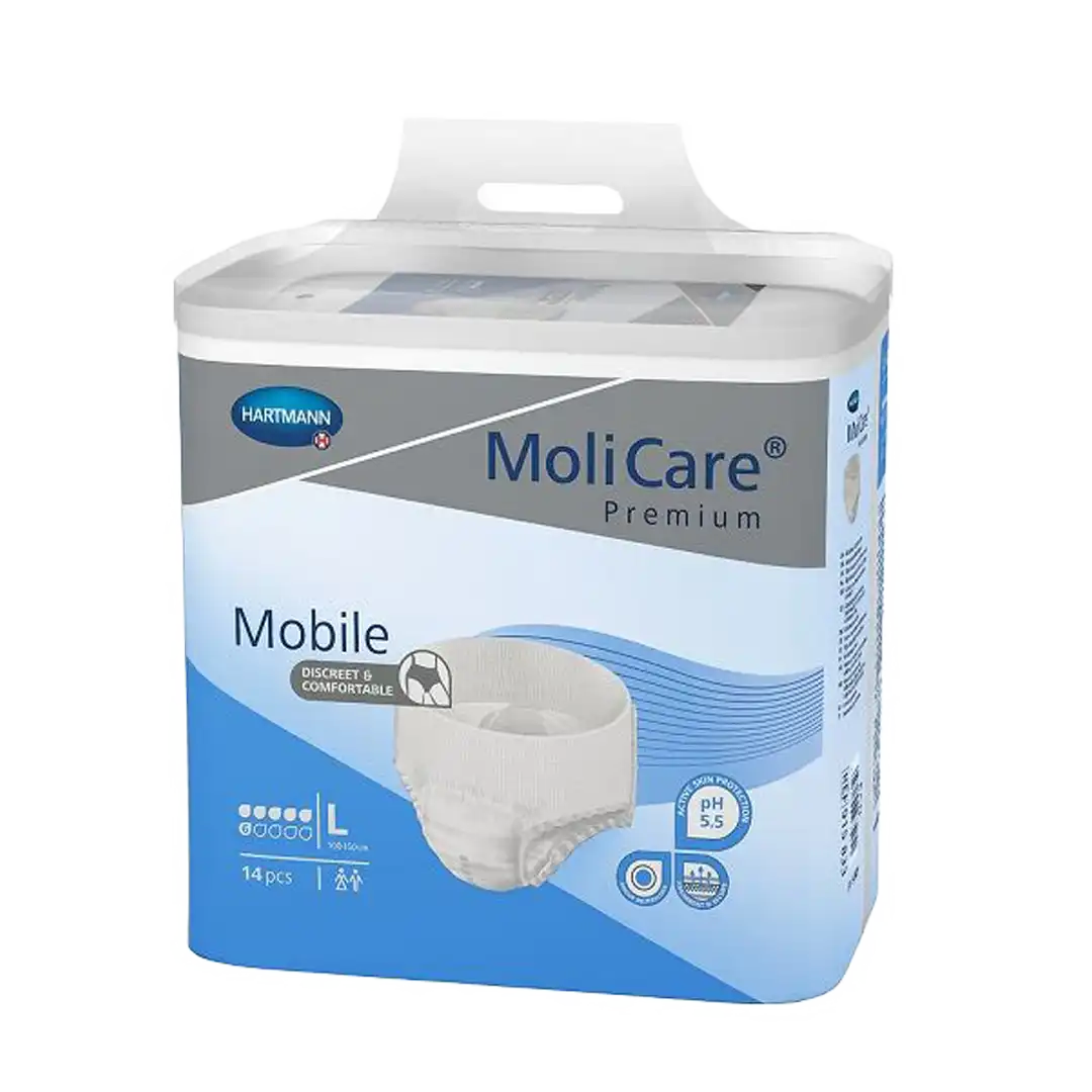 Front of MoliCare Premium Mobile Large 14 pants pack