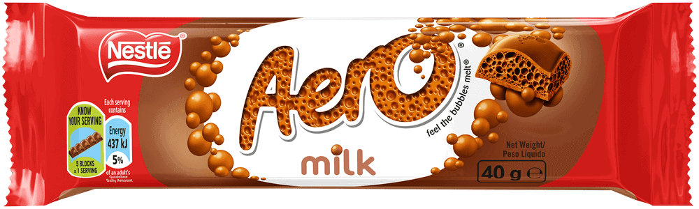Nestlé Aero Milk Chocolate Bar 40g