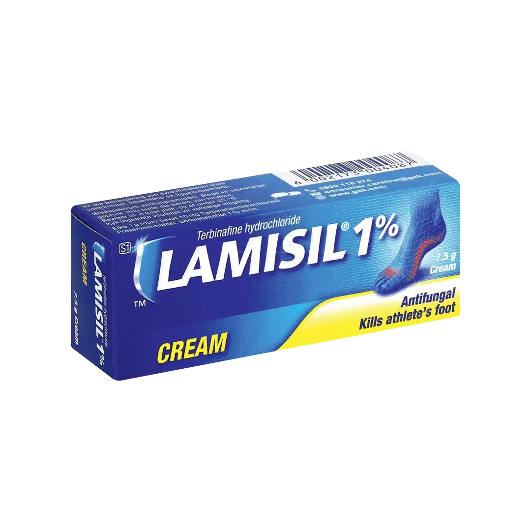 Front of Lamisil 1% Cream 7.5g box