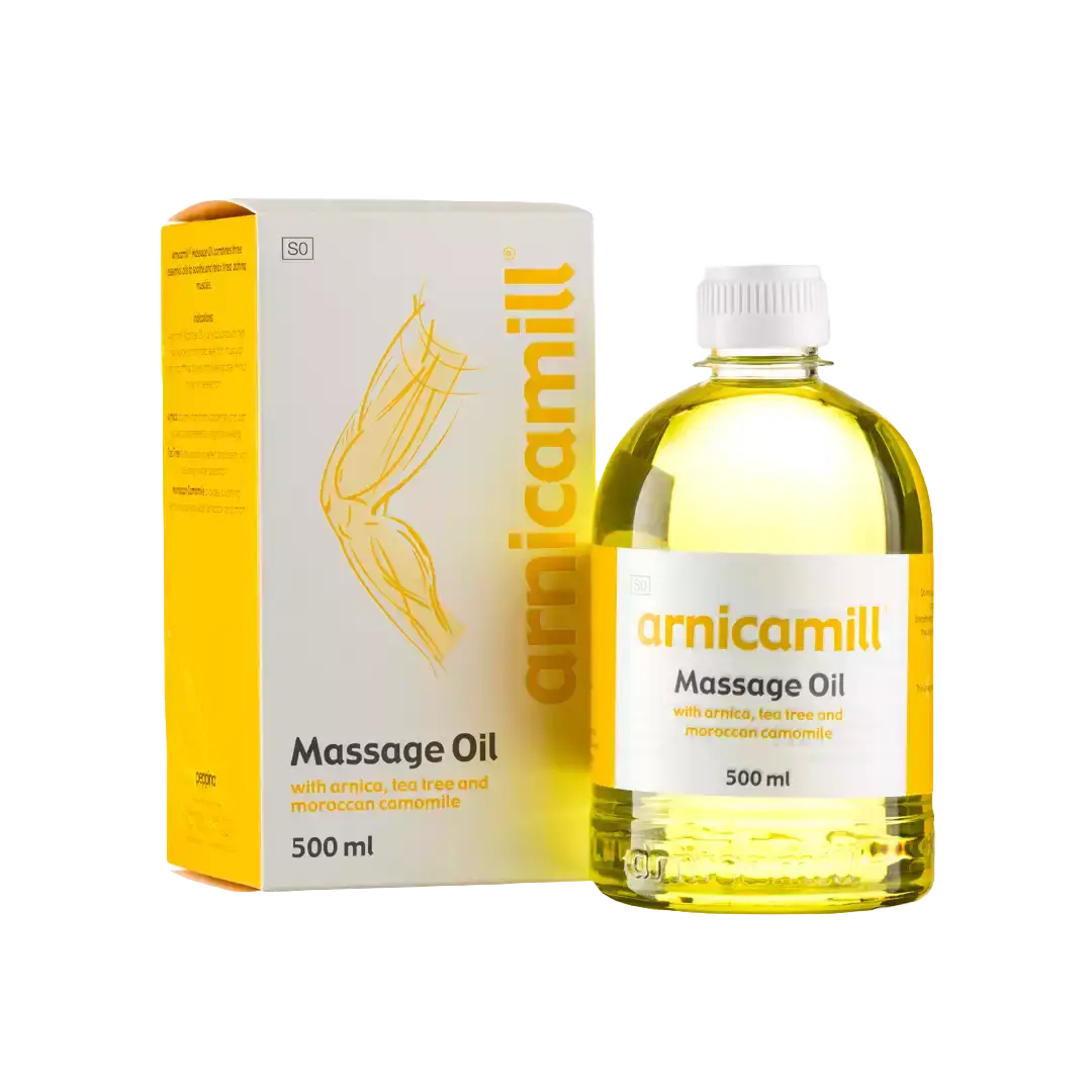 Pinnacle Arnicamill Massage Oil 500 ml box and bottle together
