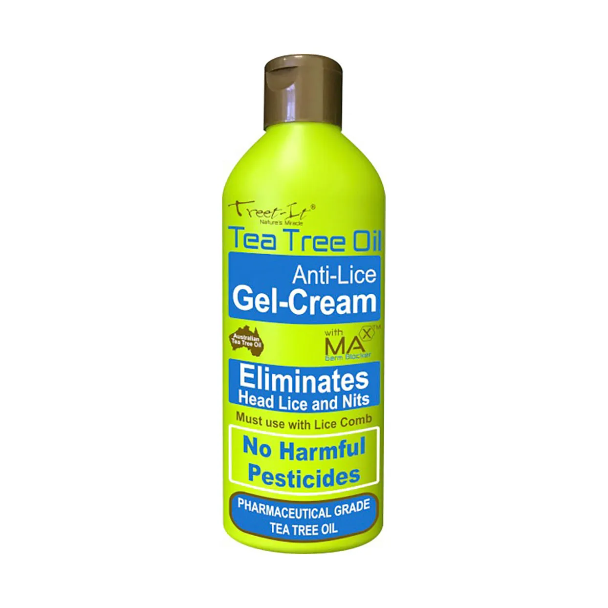 Front of Reitzer Treet-It Tea Tree Oil Anti-Lice Gel-Cream 200ml bottle