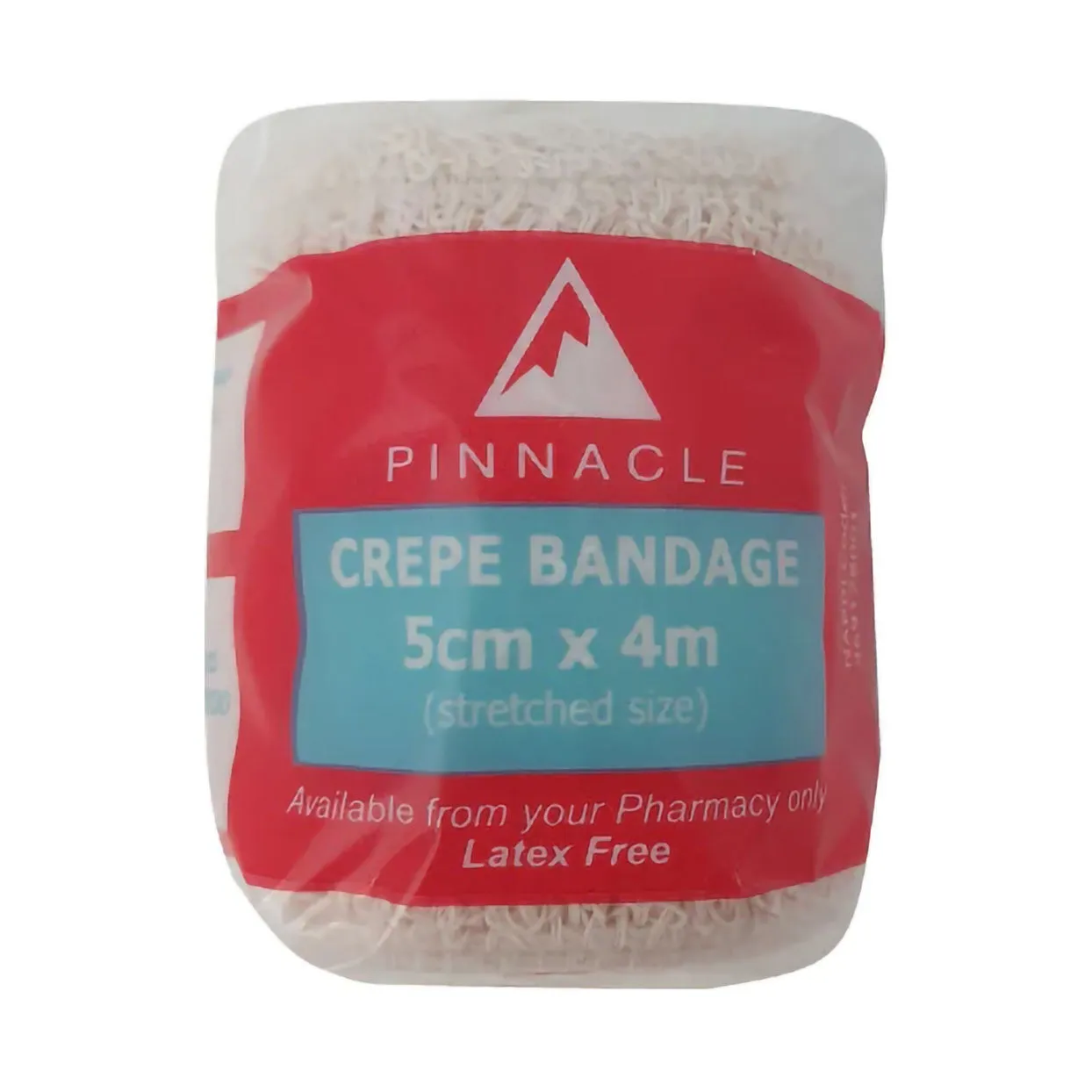 Front of Pinnacle Crepe Bandage 5cm x 4m pack