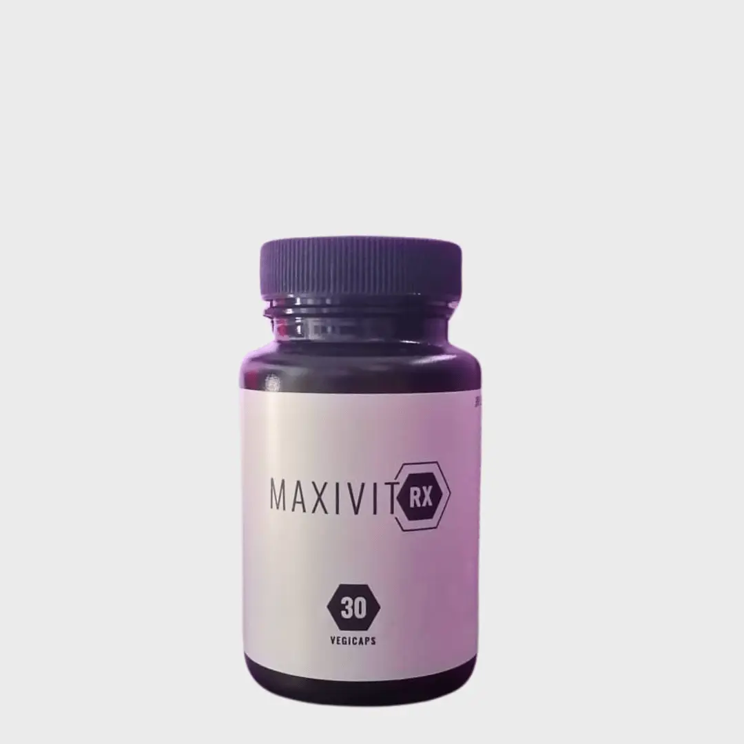 Front of Maxivit RX 30 vegicaps bottle
