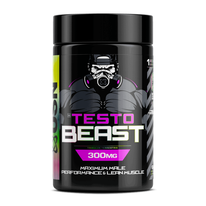 Front of USN Testo Beast 300mg tub, 60 capsules