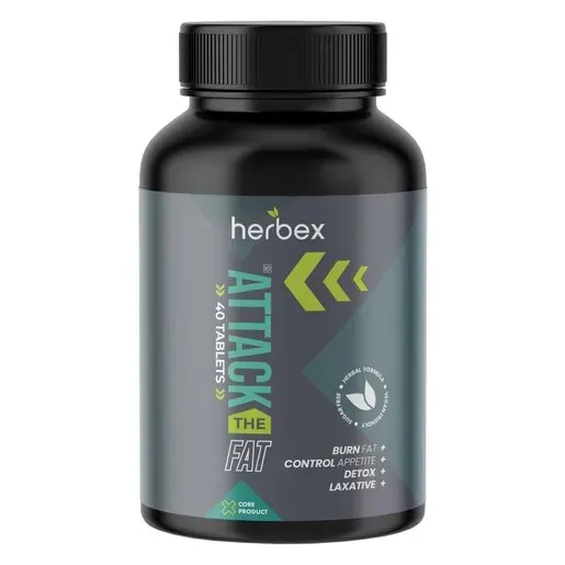 Front of Herbex Attack the Fat 40 Tablets bottle