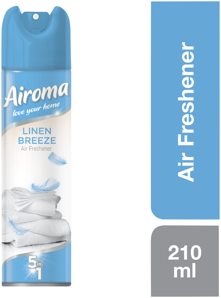 Airoma 5-in-1 Linen Breeze Air Freshener 210ml