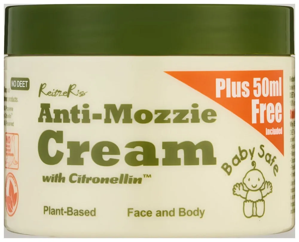 Reitzer's Anti-Mozzie Face and Body Cream Plant-Based Mosquito Repellant 250ml