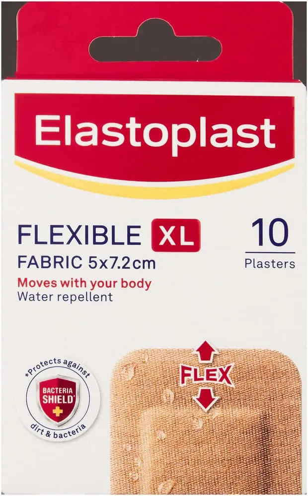Elastoplast XL Flexible Fabric Plasters 10pk