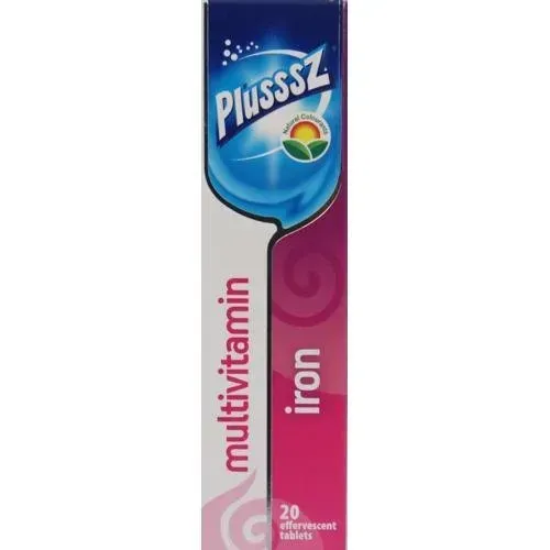 Front of Activo Health Plusssz Multivitamin & Iron Effervescent 20 tablets box