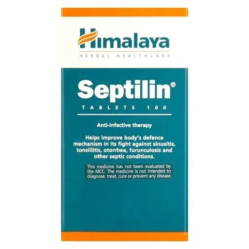 Front of Himalaya Septilin Tablets 100's box
