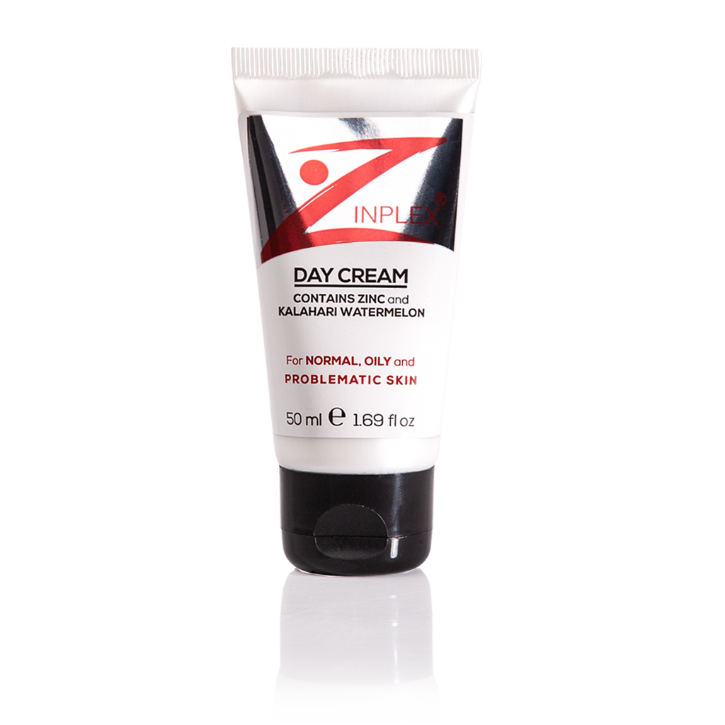 Front of Zinplex Day Cream 50 ml tube