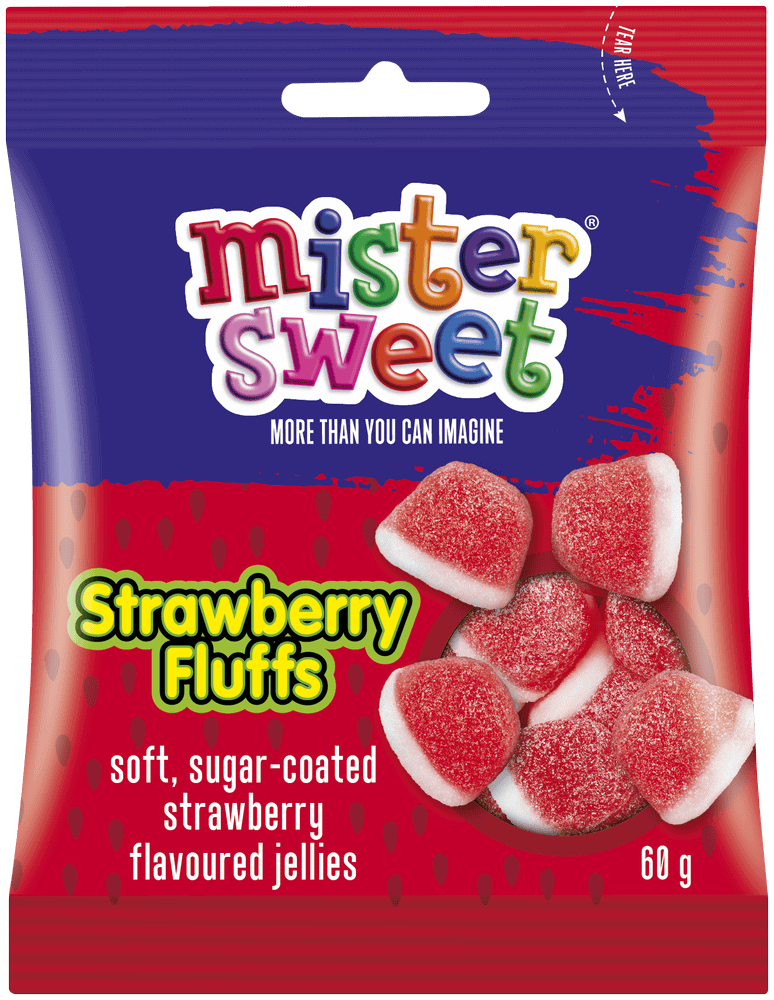 Mister Sweet Strawberry Fluffs 60g