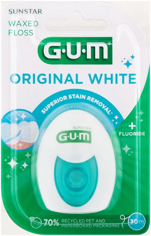 GUM Original White Waxed Floss 30m