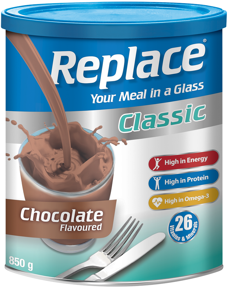 Replace Classic Chocolate Flavoured Nutritional Supplement 850g