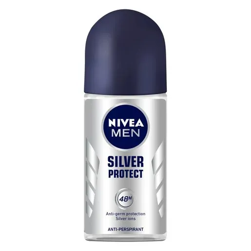 Front of NIVEA Men Silver Protect Anti-Perspirant Roll-On 50 ml