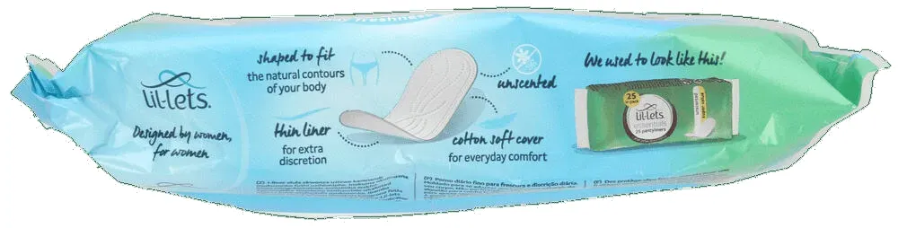 Lil-lets SmartFit Thin Unscented Everyday Freshness Pantyliners 25pk