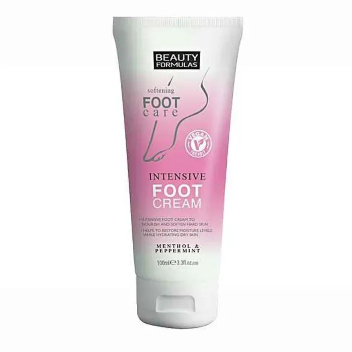 Front of Bio-Fresh Beauty Formulas Intensive Foot Cream 100ml tube, pink packaging