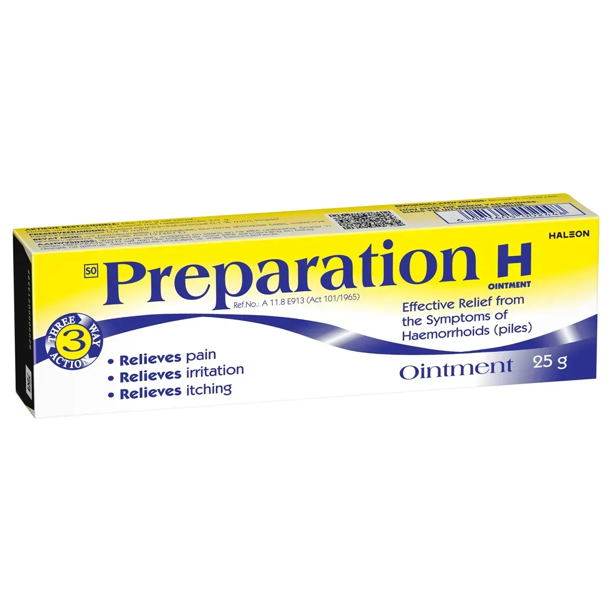 Front of Preparation H Ointment 25 g box on white background