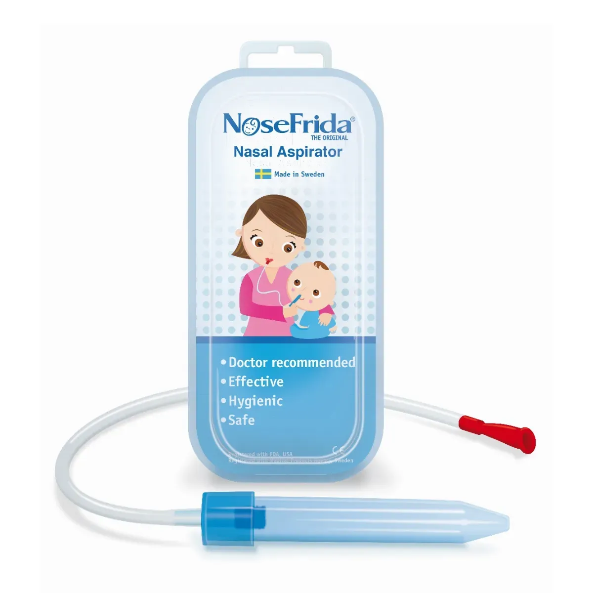 Front of NoseFrida Nasal Aspirator device pack, 1 device