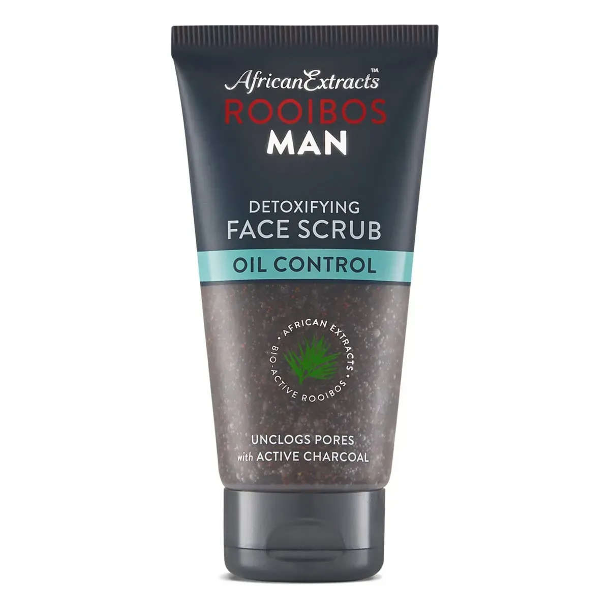 Front of African Extracts Rooibos Man Oil Control Detoxifying Face Scrub tube 75 ml, high resolution