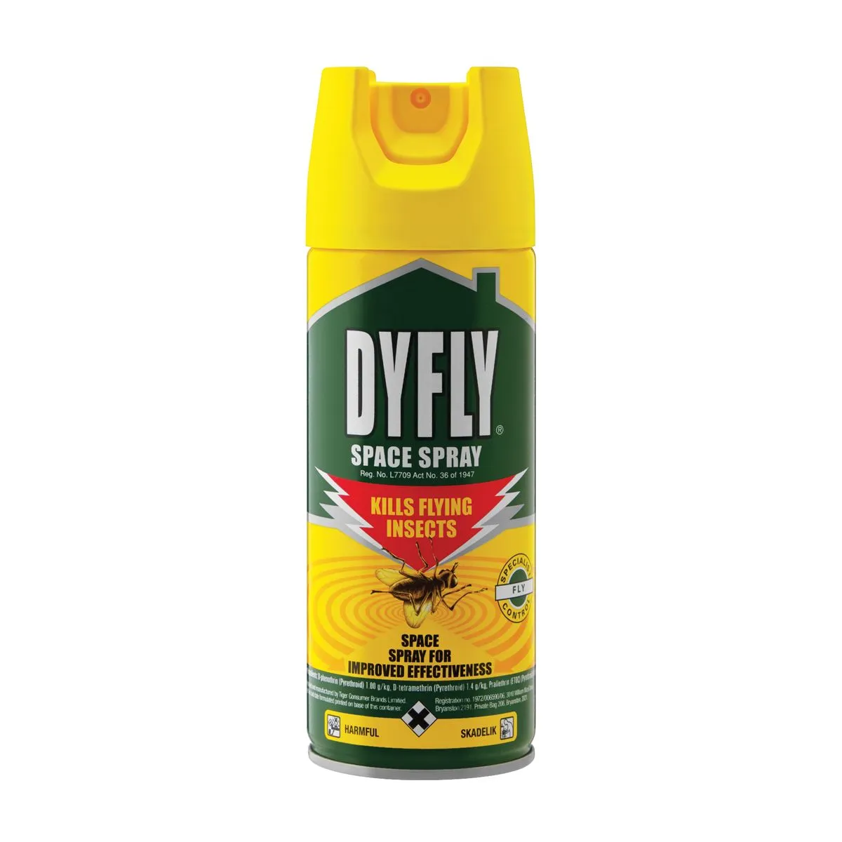 Front of Dyfly Space Spray Aerosol 300ml can