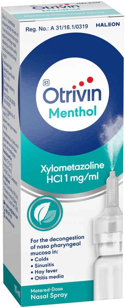 Otrivin Menthol Metered-Dose Nasal Spray for Adults 10ml