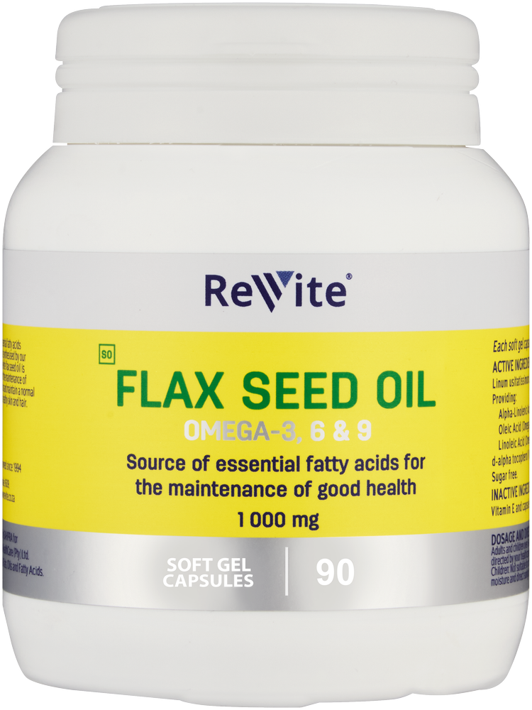 Revite Flax Seed Oil Softgel Capsules 90pk