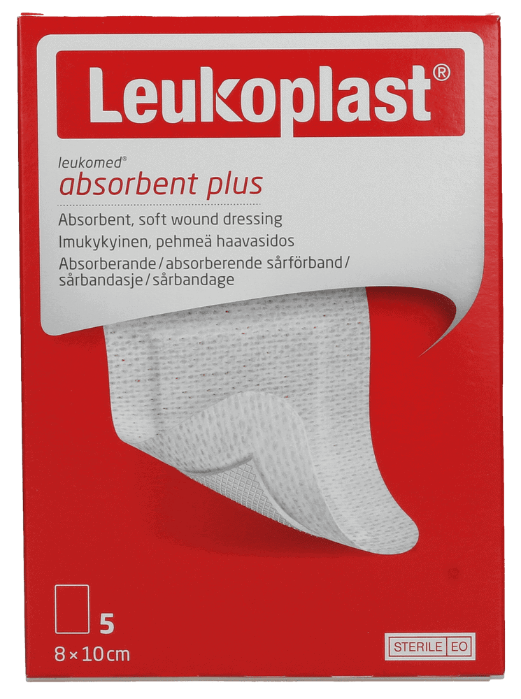 Leukoplast Leukomed Absorbent Plus Wound Dressings 5pk