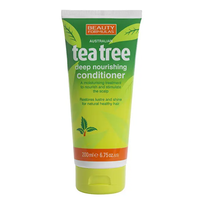 Front of Beauty Formulas Tea Tree Deep Nourishing Conditioner 200 ml tube on white background
