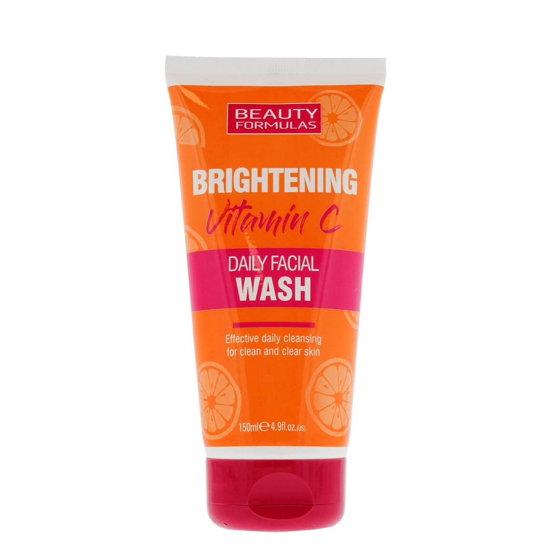 Front of Beauty Formulas Brightening Vitamin C Daily Facial Wash 150ml tube