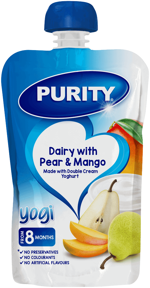 Purity From 8 Months Dairy with Pear & Mango Yogi 110ml