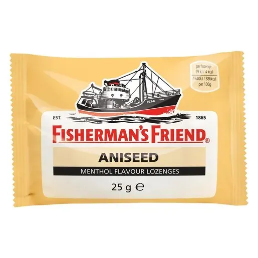 Front of Fisherman's Friend Aniseed lozenges 25 g pack