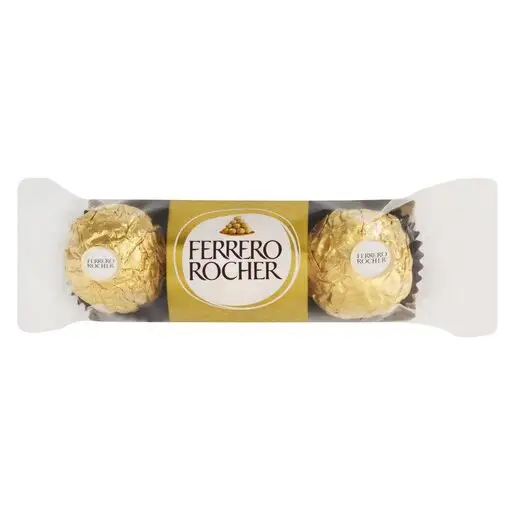 Ferrero Rocher chocolates 3 pieces pack, front view